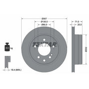Textar 2 x Vented Rear Brake Discs 92203103-x2