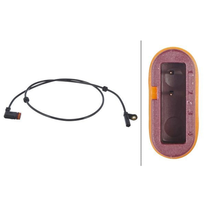 Hella ABS Wheel Speed Sensor Rear fits Mercedes-Benz Glk-Class 2008-2015