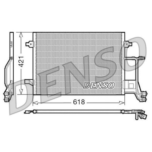 Denso Air Conditioning Condenser fits Audi A6 C4 1995-1997 1.8