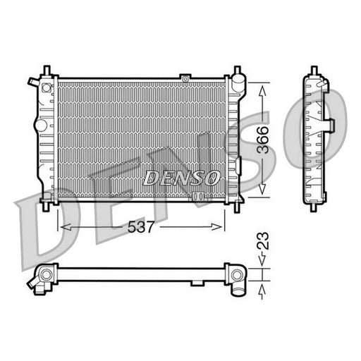 Denso Engine Radiator fits Opel Astra F 1991-2001 1.4 1.6 1.8 2.0