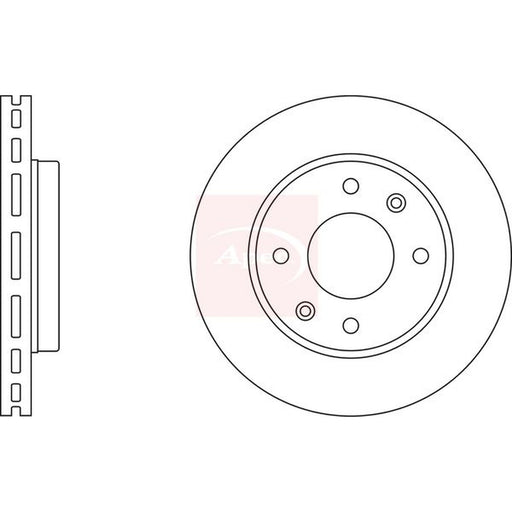 Apec 2 x Vented Brake Discs fits Kia Magentis I 2001-2005 2.0 2.5