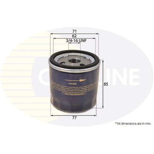 Comline Engine Oil Filter fits Austin Allegro I 1973-1982 1.1 1.3