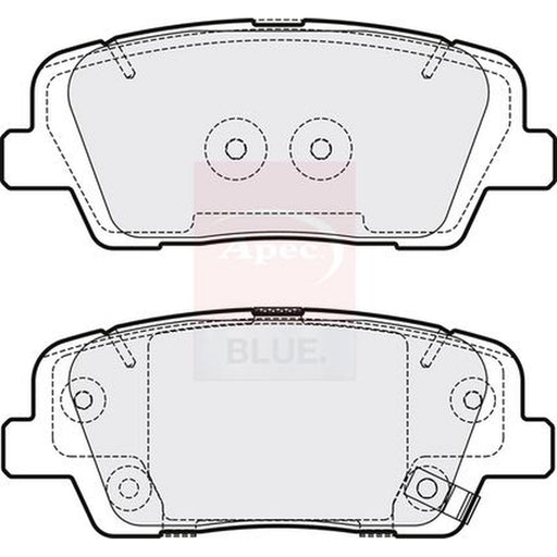Apec Rear Brake Pad Set fits Hyundai Grand Santa Fé 2013-2018 2.2 3.0 3.3