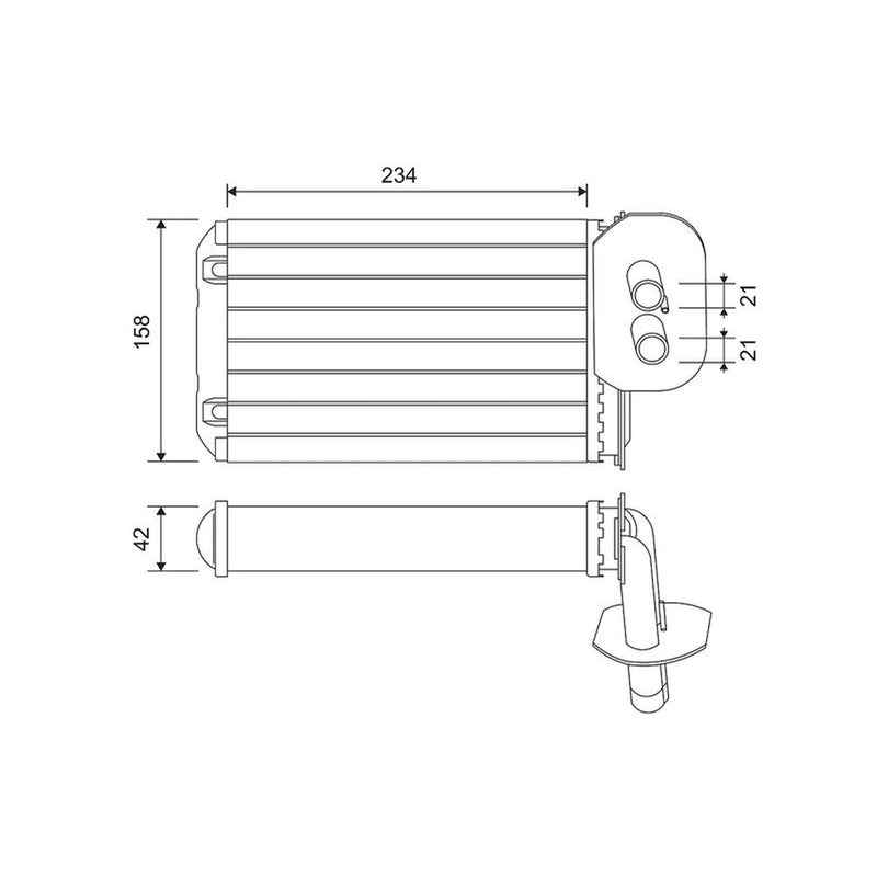 Valeo Heater Matrix Core Heat Exchanger 811518