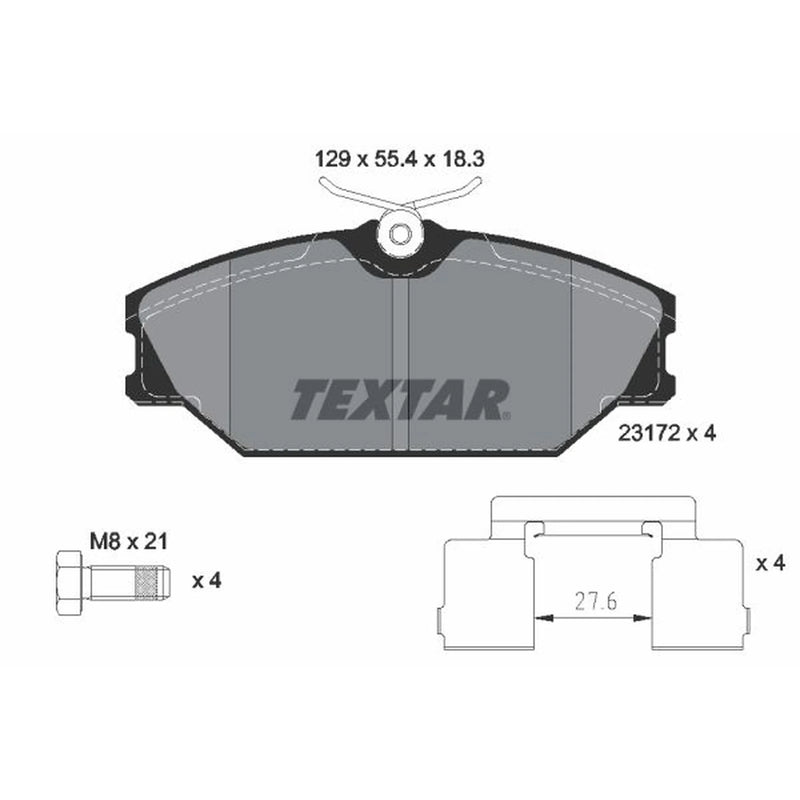 Textar Front Brake Pad Set 2317203
