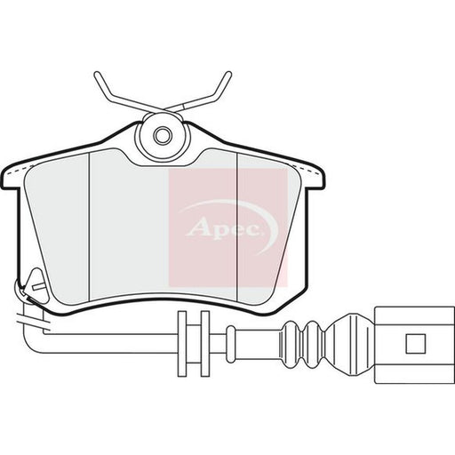 Apec Rear Brake Pad Set fits Seat Ibiza 2002-2009 1.4 1.8 1.9 2.0