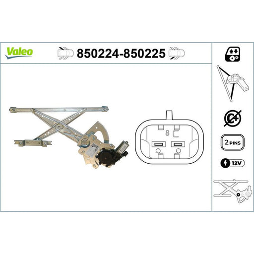 Valeo Electric Window Regulator Lifter Left Rear 850224