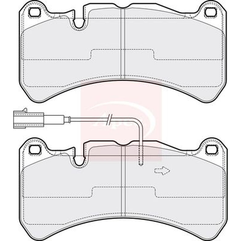 Apec Front Brake Pad Set fits Alfa Romeo Giulia 2015 on 2.9