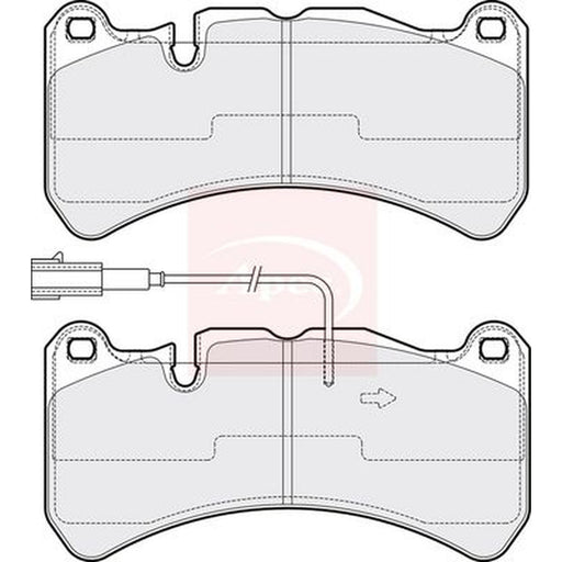 Apec Front Brake Pad Set fits Alfa Romeo Giulia 2015 on 2.9