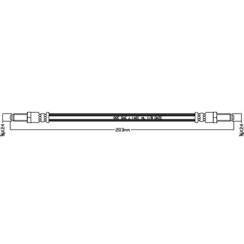Abtex Brake Hydraulic Hose Line Rear fits MG Mgf 1995-2002 1.8