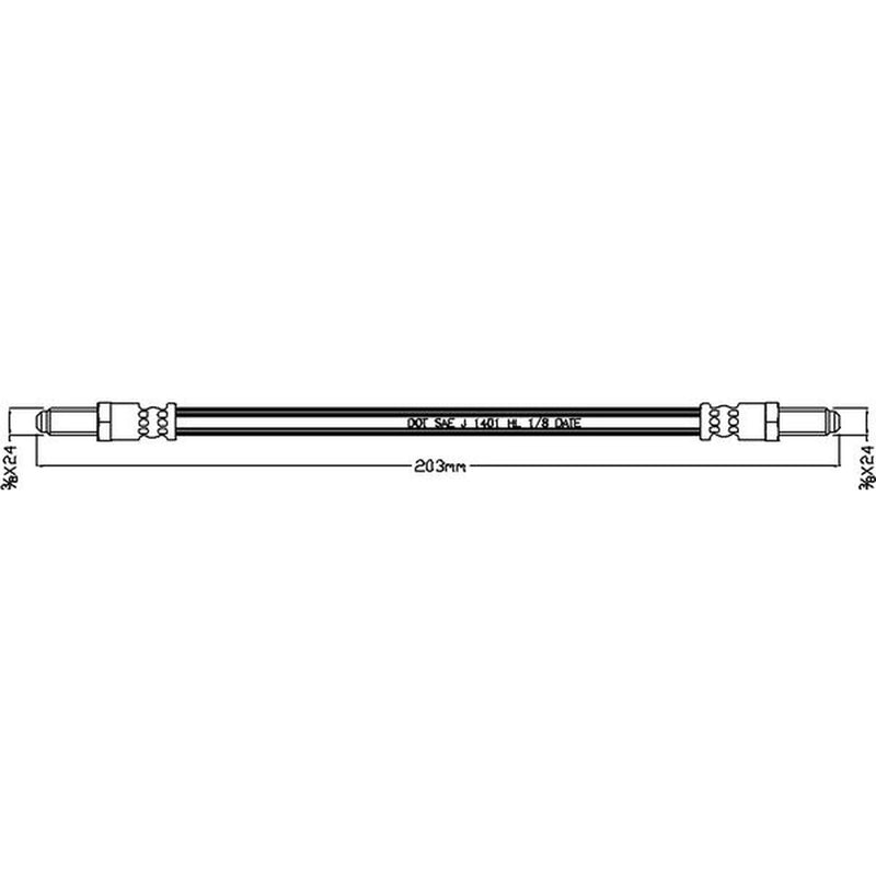 Juratek Brake Hydraulic Hose Line Right JBH1074