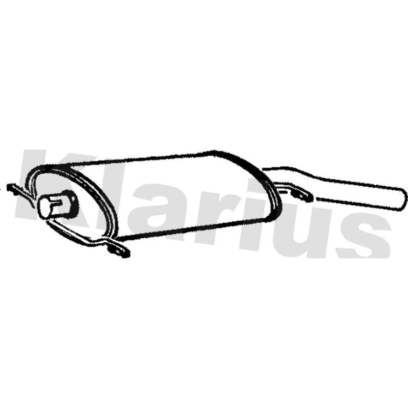 Klarius Box With Tail Pipe Rear fits VW Golf 1982-1992 1.8