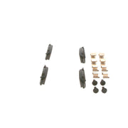 Bosch Front & Rear Pads fits Fiat Multipla 2000-2010 1.6 1.9