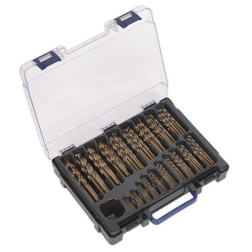 Sealey HSS Cobalt Fully Ground Drill Bit Assortment 170pc1-10mm DBS170CB Sealey - Dynamic Drive