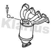 Klarius Catalyst T/A With Pipe (Kit 402349) Front fits Opel Meriva A 2006-2010