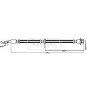 Borg & Beck Brake Hydraulic Hose Line Front Right BBH8236
