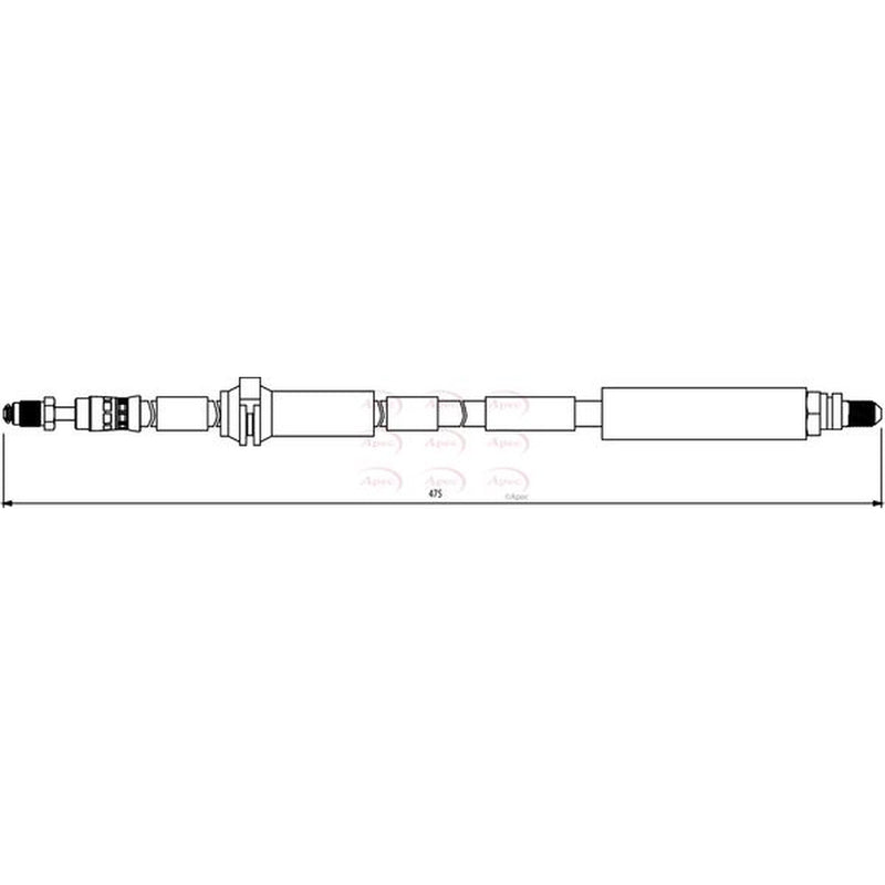 Apec Brake Hydraulic Hose Line Front Left fits Ford Ka 2001-2008 1.6