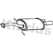 Klarius Box With Tail Pipe Rear fits Volvo S40 I 1995-2003 1.6 1.8 1.9 2.0