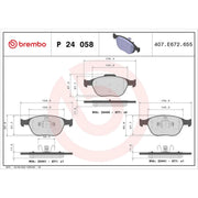 Brembo 4 x Front Brake Pad Set fits Ford Courier Hatchback 1998-2002 1.4