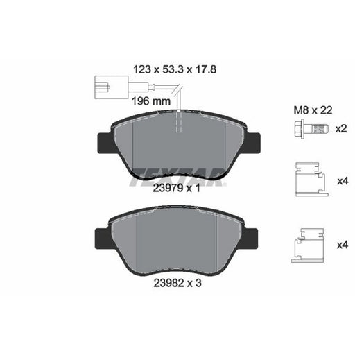 Textar Front Brake Pad Set 2397903