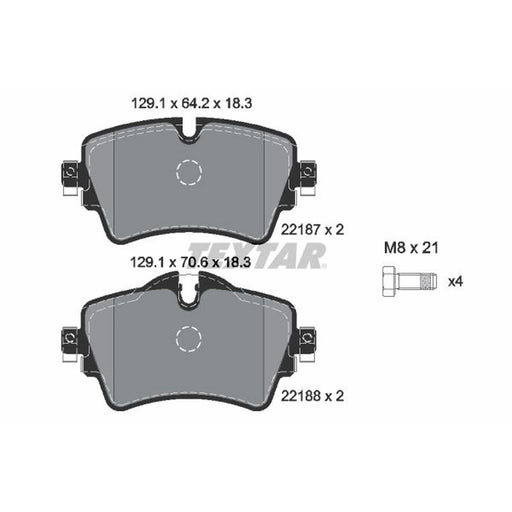 Textar Front Brake Pad Set 2218701