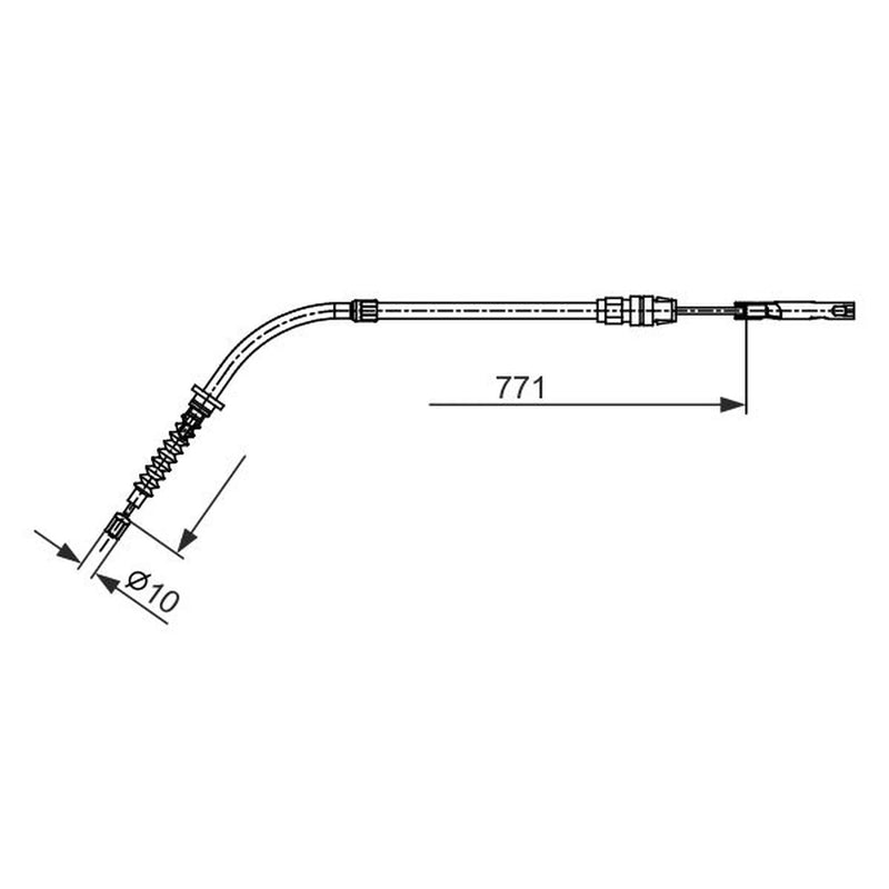 Bosch Handbrake Cable Rear fits Mini Mini 2013-2020