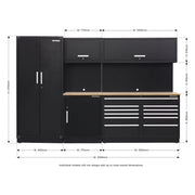 Sealey Premier Premier Storage System with Oak Worktop 3.3m APMSCOMBO2W Sealey Premier - Dynamic Drive