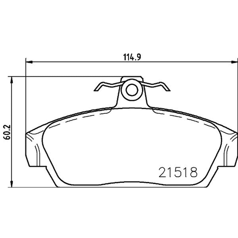 Mintex Front Brake Pad Set fits MG Mgf 1995-2002 1.6 1.8