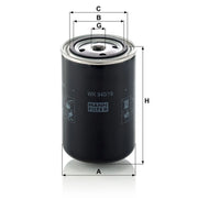 MANN-FILTER Fuel Filter Element fits Volvo B6 1991-2006