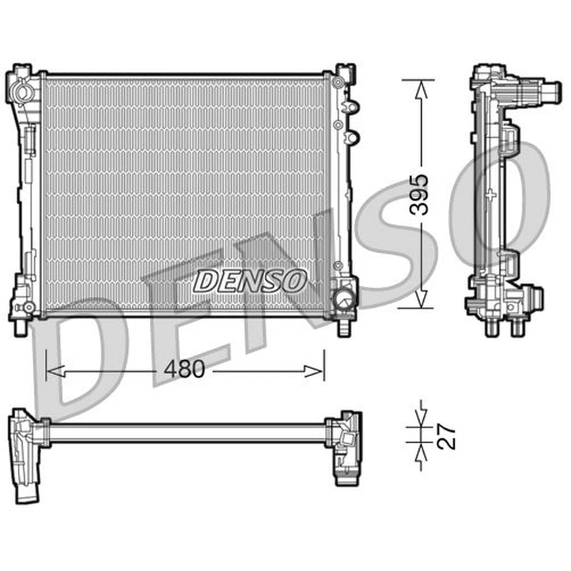 Denso Engine Radiator fits Lancia Ypsilon 2011 on 0.9