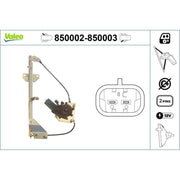 Valeo Electric Window Regulator Lifter Left Rear 850002