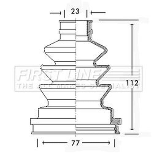 First Line Drive Shaft Bellow Kit Front Left fits Opel Astra G 1998-2009