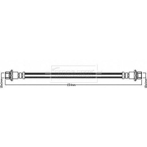Borg & Beck Brake Hydraulic Hose Line inner BBH7938