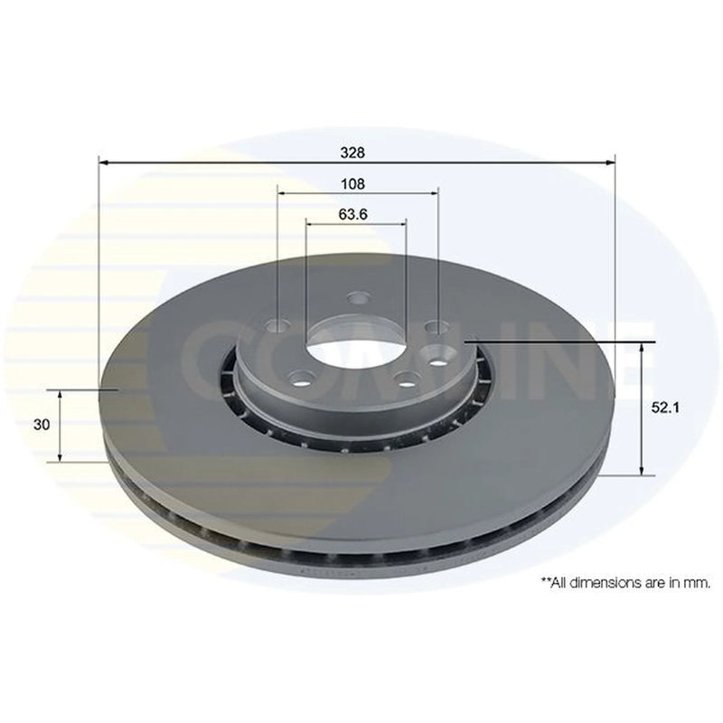 Comline Front Brake Discs & Pads fits Volvo XC60 I SUV 2008-2017 2.0 2.4 3.2