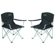 2x Outwell Catamarca Folding Chair Camping Caravan Fishing Black 2022 125kg Outwell - Dynamic Drive