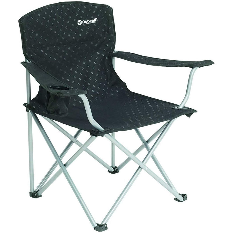 2x Outwell Catamarca Folding Chair Camping Caravan Fishing Black 2022 125kg Outwell - Dynamic Drive
