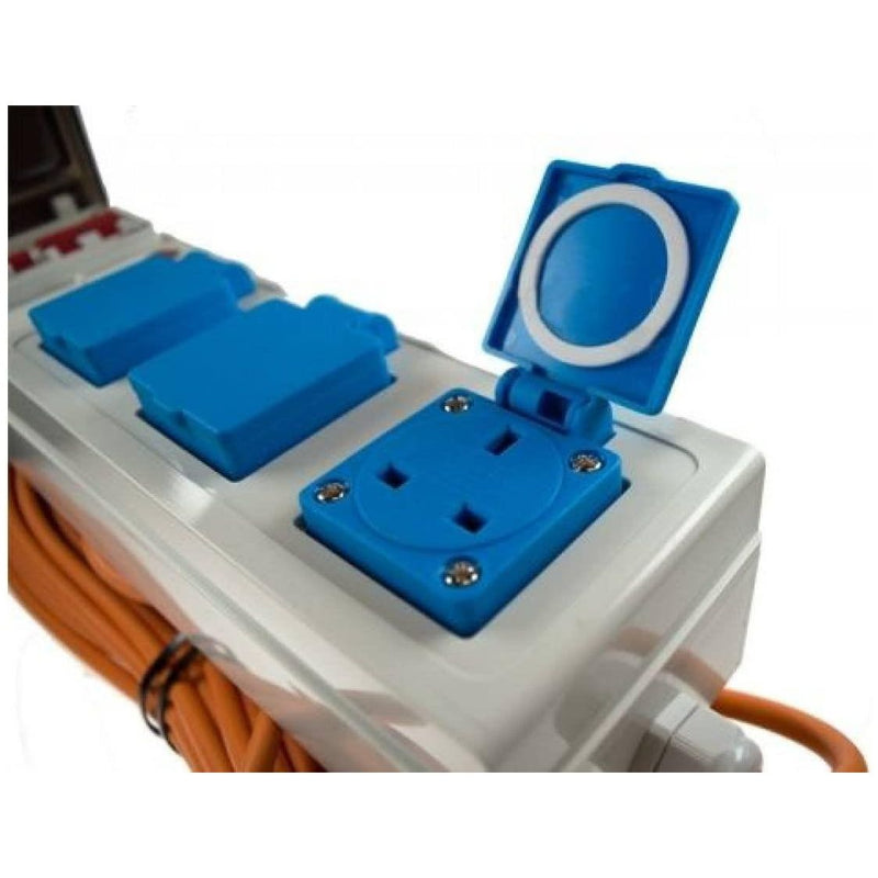 3 Way Mobile Mains Unit RCD Campsite Power Caravan Motorhome V762 Crusader - Dynamic Drive