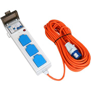 3 Way Mobile Mains Unit RCD Campsite Power Caravan Motorhome V762 Crusader - Dynamic Drive