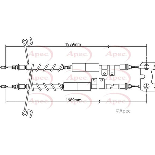 Apec Handbrake Cable Right Rear CAB1203