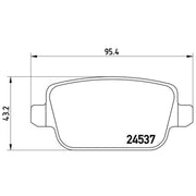 Brembo 4 x Rear Brake Pad Set fits Land Rover Freelander 2 2006-2014 2.0 3.2