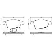 Brembo 4 x Front Brake Pad Set fits VW California T5 Camper 2007-2009 1.9
