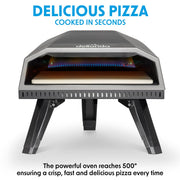 Dellonda Gas Pizza Oven with Water-Resistant Cover/Carry Bag & 12" Pizza Peel Dellonda  - Dynamic Drive