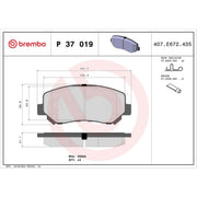 Brembo 4 x Front Brake Pad Set fits Jeep Cherokee 2013-2018 2.0 2.2 2.4 3.2