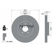 Textar 2 x Internally Vented Brake Discs 92242903