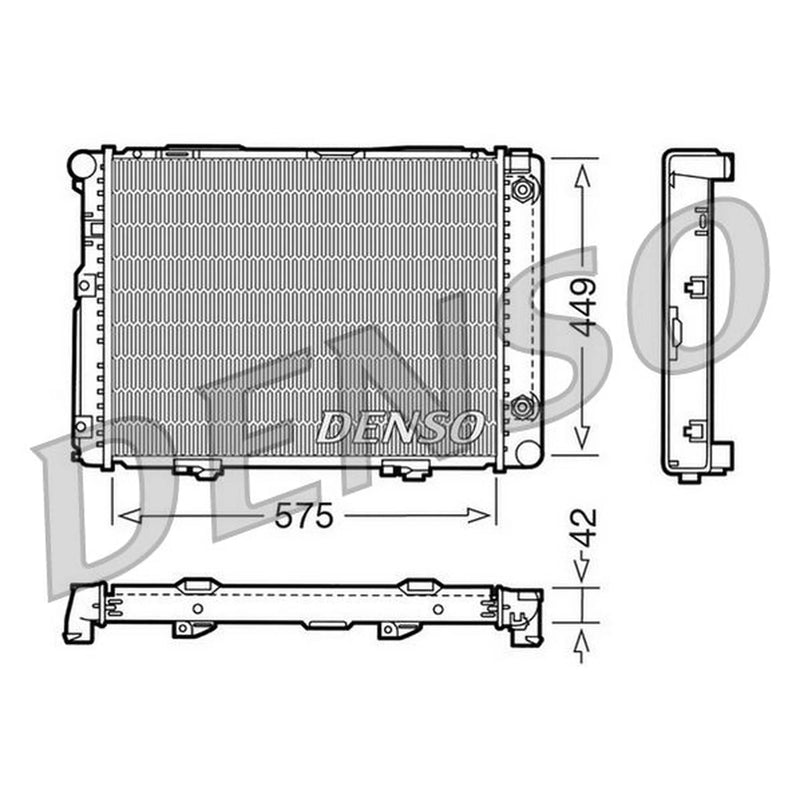 Denso Engine Radiator fits Mercedes-Benz 190 1982-1993 2.0 201.024 201.122