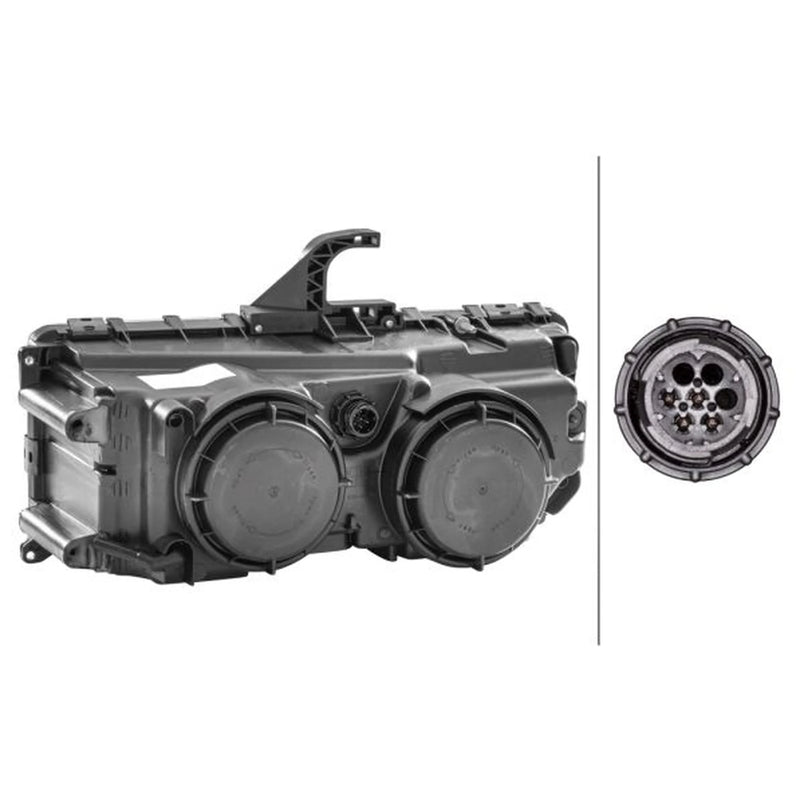 Hella Headlight Headlamp W5W Right fits Mercedes-Benz Axor 2 2004-2005