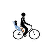 Thule RideAlong tiltable child bike seat light grey Child bike seat Thule - Bars 4 Cars