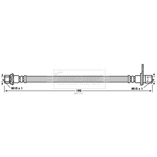 Borg & Beck Brake Hydraulic Hose Line inner BBH7723