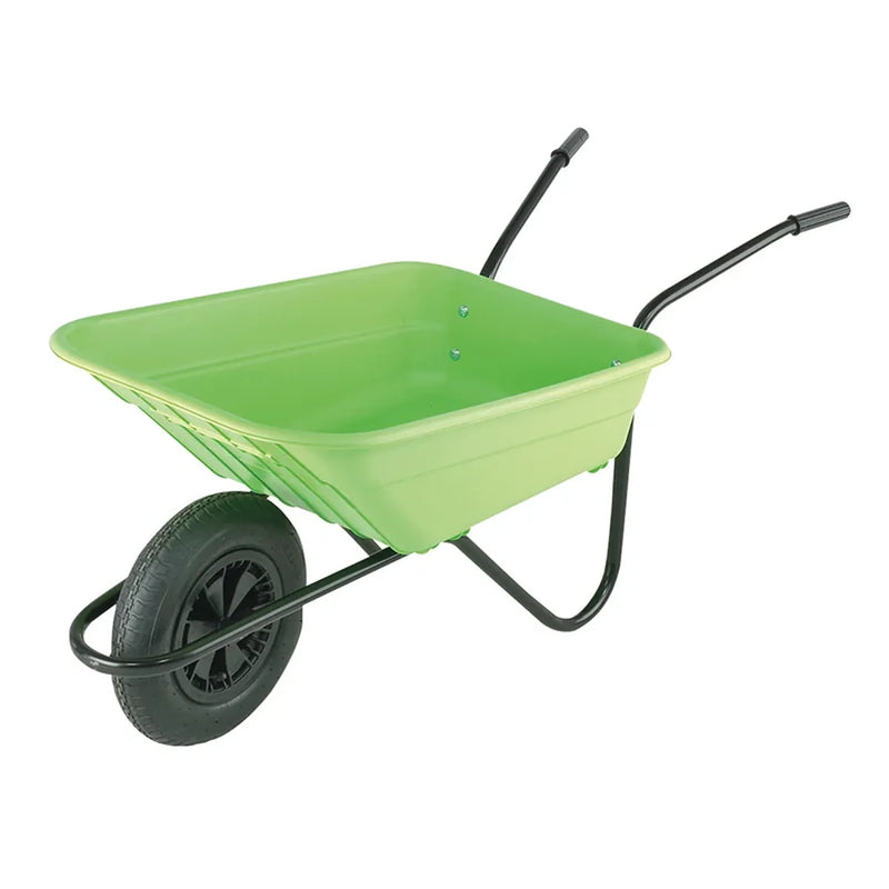 Walsall Boxed 90L Lime Polypropylene Wheelbarrow - BSHLIMP
