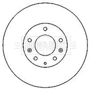 Borg & Beck Front Brake Vented Discs & Pads fits Mazda CX-7 2009-2013 2.2 2.5